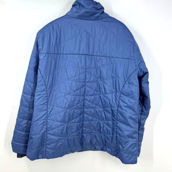 Columbia Omni Heat Puffer Jacket Womens 2X Blue Full Zip Pockets Outdoor Ski - Picture 6 of 10